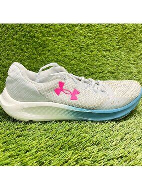 Under Armour Charged Pursuit 3 Womens Size 9.5 Gray Pink Running Shoes Sneakers